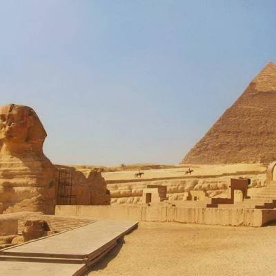 Giza Sphinx And Pyramids