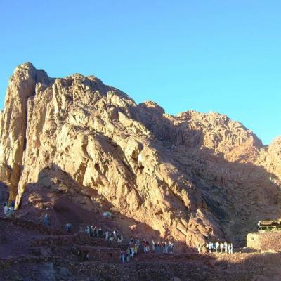 Climbing On Mount Sinai